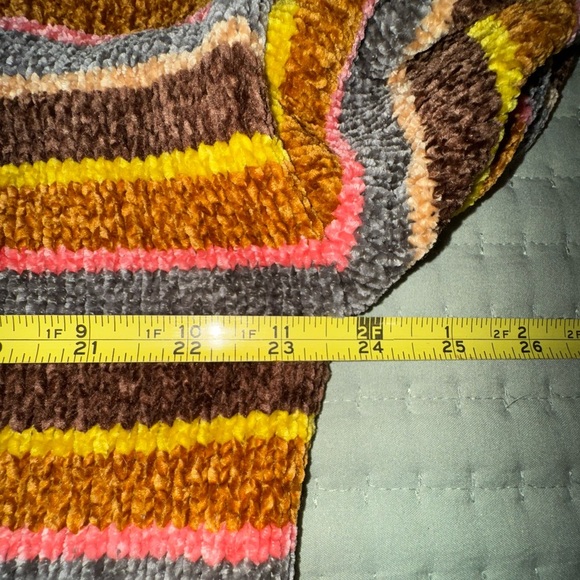 Volcom bubbletea dress, dark chocolate, pink yellow striped. Size XL Super soft - Picture 6 of 12